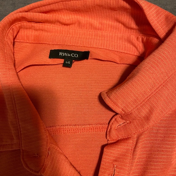 Mens Large RWCO Salmon Polo - Picture 2 of 4